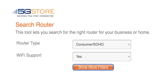 5Gstore's Enhanced Router Search 2 5Gstore Router Search 2023