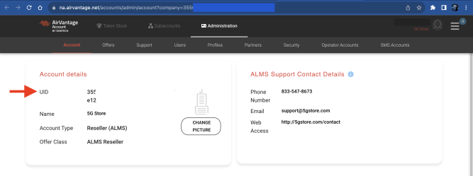 How to Find Your Sierra Wireless AirVantage Account UID 2 Airvantage account UID