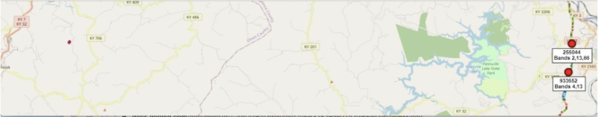Working Remote in Rural Kentucky on LTE 5 Band info per map