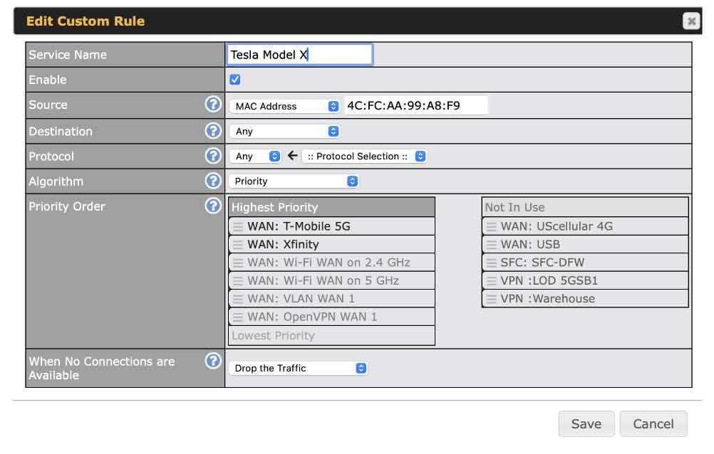 Prevent Data Usage Overage Charges with a Secondary Internet Service 9 Peplink outbound policy tesla