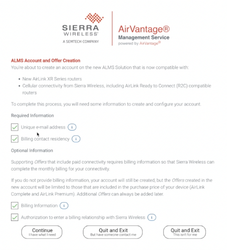 How to Register for Sierra Wireless AirLink Management Service (ALMS) 4 Setup new ALMS 3