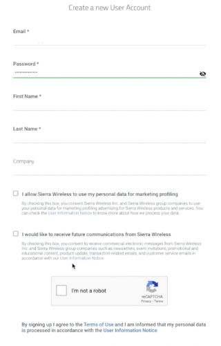 How to Register for Sierra Wireless AirLink Management Service (ALMS) 5 Setup new ALMS 4