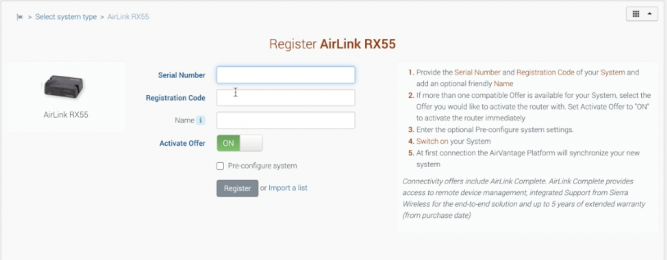 How to Register for Sierra Wireless AirLink Management Service (ALMS) 8 Setup new ALMS 6