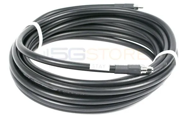115 Foot Ultra Low Loss Cable (LMR400 Equivalent) (SMA/Male & SMA/Female Connectors) - Black - 