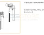 Poynting White Puck Antenna (2xCell) - Vertical pole mount