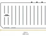 Ericsson Cradlepoint E3000-5GB (3 yr NetCloud Essentials) - Top View - Dimensions 