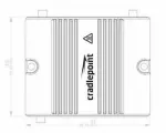 5-yr TAA Compliant NC IoT Gateway Essentials Plan and IBR200 router with WiFi (10 Mbps modem) for AT&T and Generic - Top View - Dimensions 