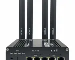 Teltonika RUTM50 Cellular 5G Router (NA) - Front view with antennas