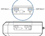 5-yr NetCloud Enterprise Branch Routing Essentials Plan, and E400 (5G Modem), Americas - Detailed side view (SIM slots)
