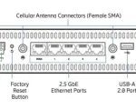 5-yr NetCloud Enterprise Branch Routing Essentials Plan, Advanced Plan, and E400 (5G Modem), Americas - Detailed back view