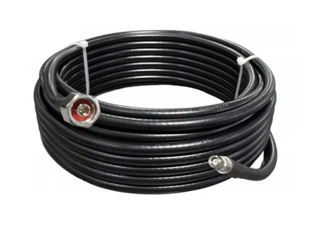 50 Foot Ultra Low Loss Cable (LMR400 Equivalent) (N/Male & SMA/Male Connectors) - Black - 
