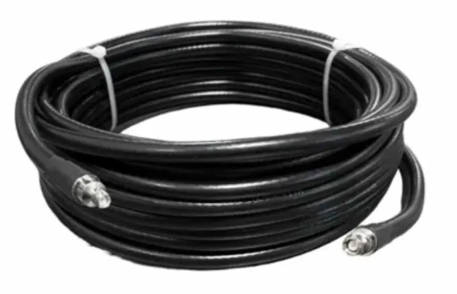 115 Foot Ultra Low Loss Cable (LMR400 Equivalent) (SMA/Male & SMA/Female Connectors) - Black - 