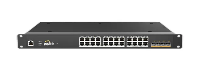Peplink 24 Port PoE 2.5G Switch Rugged - PLS-R-24-H2G-250W