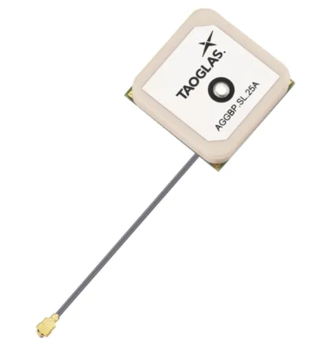 AGGBP.SL.25A GPS/GLONASS/Galileo/BeiDou Patch Antenna, 457mm 1.13 Micro Coax SMA(M) RA - AGGBP.SL.25A.14.0457A