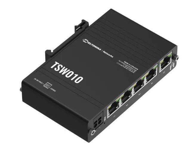 TSW010 DIN Rail Ethernet Switch (no PSU) - TSW010000000