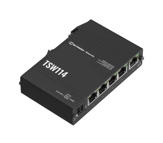 TSW114 Gigabit DIN Rail Ethernet Switch (no PSU) - TSW114000000